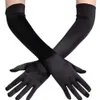 Five Fingers Gloves Women Stain 53CM Long Sexy Gothic Lolita Evening Party Hand Warmer 1920s For Cosplay Costume Opera Cocktail244W