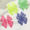 Stud Earrings Trendy Hollow Big Butterfly Earring For Women Metal Angel Wing Pendant Colorful Ear 2024 Fashion Jewelry Party Gif