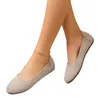 Sapatos casuais 2024 senhoras leves à venda apartamentos femininos básicos mulheres dedo do pé redondo deslizamento impressão plana com feminino