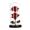 Fiori decorativi rosa in cupola di vetro con luci regalo di San Valentino per il fidanzato LED eterno