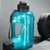 물병 2.3L 2000ml 짚 명확한 대용량 플라스틱 음주 병 체육관 도구 주전자 BPA 무료 스포츠 컵
