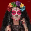 مقاطع الشعر حجاب Hairband Gothics Flower Hairhoop Halloween Party Party Compland