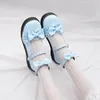 Casual Shoes Womens Cute Platform Mary Jane 2024 Bow-Knot damer lolita tjocka klackar jk enhetlig retro zapatos de mujer