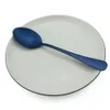 4 pçs azul fosco conjunto de talheres de aço inoxidável talheres talheres jantar placa preta jantar faca garfos colher de chá 240315