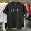 Tik Tok Influencer Samma märke Pure Cotton American Top Version Summer New Trendy Classic Basic Simple Letter Mens and Womens Loose T-shirt