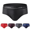 Underpants Plus Size Men Elastic Waistband Summer Thin Mesh Breathable Panties Trendy Briefs Inside Wear