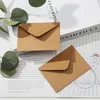 Cadeauverpakking 50 stks/partij 12x9 cm Envelop Voor Uitnodigingen 190g Kraftpapier Geschenkdoos Bericht Bruiloft Zakelijke Brieven Opbergtas Benodigdheden