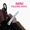 Mini cuchillo plegable portátil para acampar al aire libre, llavero de regalo portátil diario, Navajas de bolsillo de acero inoxidable, herramientas de entrega urgente EDC