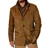 Men's Jackets Vintage Men Street Cargo Jacket Casual Older Turn-down Collar Coat Autumn Winter Button-up Slim England Male Thicken Outerwear