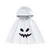 Jackor Toddler Baby Girls Boys Halloween Hooded Shawls Cartoon Ghost Printing Cloak Cosplay Costume 6M-3T