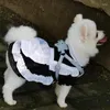 Vêtements pour chiens Noir et blanc Lolita Maid Robe Pet Anniversaire Po Vêtements Personnalisation