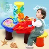 1 Set çocuklar plaj masası kum oyun oyuncakları bebek su tarama araçları renk rastgele açık havuz 240304