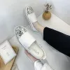 Boots Aphixta Rhineston Round Toe Leather Flats Shoes Women White Bling Laiders Platform Platfor