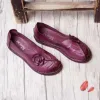 BOOTS 2022 Kadınlar Soylu Mor Mokasinler Geunine Deri Vintage Flats Kadın Deisgner Rose Düz Ayakkabıları Kadınlar İçin Oxford Sneaker