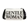 Boston Bags Sac en toile pour femme avec lettre populaire asymétrique épaule dénudée grande capacité pour les déplacements