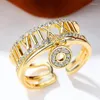 Eheringe Mode Weibliche Kleine Runde Verstellbare Offene Ring Klassische Gelbgold Farbe Verlobungsschmuck Für Frauen