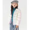 Пуховое пальто, осень-зима 2024, детская ветрозащитная водонепроницаемая верхняя одежда для мальчиков и девочек, ультралегкая куртка с капюшоном A3020
