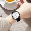 Relojes de pulsera Reloj de pulsera con correa de cuero y esfera cuadrada de marca Vintage, reloj de cuarzo para jóvenes estudiantes, moda informal para hombres y mujeres, reloj especial de regalo