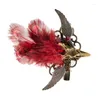 Haarspangen Steampunk Gear Brosche Pin Frauen Halloween Haarspange Kostümschmuck Dekore