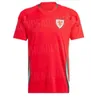 2024 Camisas de futebol do País de Gales JAMES BALE 24 25 Camisas de futebol galês JOHNSON N.WILLIAMS RODON T.ROBERTS CABANGO LEVITT MOORE THOMAS Camisa masculina