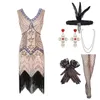 Stage Wear Vintage Sequin Dress 1920s Flapper Gatsby Charleston Prom Tassel Party Dance Beaded Toast Vestido Cocktail