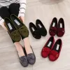 Loafers Marlisasa Zapatos de Mujer Kadınlar Günlük Yüksek Kaliteli Hafif Slig Slip Düz Ayakkabılar Lady Gri Bow Tie Flats Serin Ayakkabılar F2030