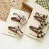 Hair Accessories Children Coffee Colored Bow Hairpins Cute Flower Clips Barrettes Girl Baby Kid Headwear