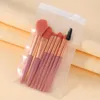 Makeup Brushes 8pcs Portable Mini Brush Set With Storage Bag Soft Hair For Foundation Eyeshadow Practical Beauty Tools