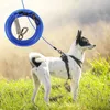 Dog Collars Double-ended Tie Out Resistant Glue Coating Leash With Spring Adjustable Running Rope