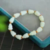 Strand Hetian Jade i rosyjski materiał Bransoletki Bransoletki 12 sztuk 9728#