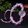 Strand Nine-tailed Fox Explosions Antique Natural Pink Crystal Nine Bracelet Amethyst Fresh Super Fairy Adjustment Princess