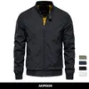 Aiopeson Solid Color Baseball Jacket Men Casual Stand Collar Bomber Mens Jackets Autumn High Quality Slim Fit Jackets för män 240305