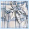 KOSAHIKI School Girl Uniform Pleated Skirts 17 Colors Japanese High Waist A-Line Y2k Plaid Skirt Bow Sexy JK Uniforms for Woman 240314