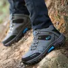 Sapatos de fitness ao ar livre caminhadas tênis masculino trekking alta superior montanha escalada resistente ao desgaste antiderrapante jogging esportes