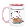 Tasses Mignon Saint Valentin Cadeau Café Thé Tasse Pour Petit Ami 15oz Grande Capacité Tasse En Céramique Bureau À Domicile Eau Jus Anniversaire