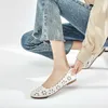 HBP Non-Brand 2024 Wholesale Foldable Lightweight Flat Shoes Ladies Round Toe Flower Eyelet Breathable Women