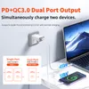 QERE 65W PD GaN-telefoon Universele adapters EU-stekker Veilig Type C USB Intelligent snel opladen Mini draagbare snellader