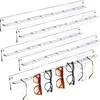 Armações de óculos de sol com 7 furos, rack de exibição de óculos, durável, montado na parede, cabide transparente, lojas de prateleira acrílica