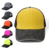 Бейсболки Уличная одежда Регулируемая шляпа для папы Бейсбольная кепка с эффектом потертости в стиле хип-хоп Бейсбольная кепка Snapback Hat Trucker