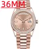 Luksusowy zegarek Day Day Watches 36/40 mm Diamentowe zegarki SX Fabryka Rzymskie cyfrowe szafirowe luster