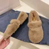 Buty 2022 Projektant luksus buty Mary Jane buty zimowe bawełniane bawełniane bawełniane mokasyny ciepłe pluszowe puszyste futra płaskie kobiet