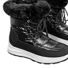 Chaussures de Fitness pour femme, bottes de neige chaudes, imperméables, à lacets, épaisses, plateforme en peluche, antidérapantes, confortables, hiver