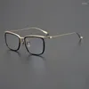 Zonnebrilmonturen Puur titanium herenbrilmontuur Retro Vierkant Mode Zakelijk Ultralight Brillen Bijziendheid Optisch recept Dames