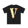 VLONE T-shirt Grande "V" Maglietta da uomo / da donna Coppie Casual Tendenza moda High Street Allentata HIP-HOP Camicia girocollo stampata in cotone 100% TAGLIA USA S-XL 6121