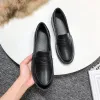 Buty Nowy solidny czarny patent skórzany Oxfords Buty Buty Flats na Brytyjskim stylu buty damskie buty grube dolne platforma Kobieta