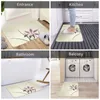 Carpets Hand Painted Leek Lotus Doormat Rug Carpet Mat Footpad Polyester Non-slip Antiwear Entrance Kitchen Bedroom Balcony Toilet