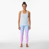 Aktywne spodnie różowe i turkusowe ombre legginsy jogger sporty dla kobiet