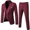 Suits Men Classic 3 -stycken Set Suit Wedding Suits For Men Slim Suit Jacket Pant Vest Suit For Men Tuxedo Single Breasted Plus Szie S6xl