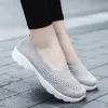 Laarzen dames schoenen vrouwen flats schoenen 2021 adem zacht kleurslip op platte schoenen ballet splitsen comfortabele dames schoen mesh zapatos mujer