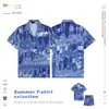 88yy Kazablanka Tasarımcı T Set Baskı Erkek Günlük ve Kısa Kadın Gevşek İpek Gömlek Yüksek Kaliteli Tees Yaz Turu Erkek Tshirt Boyut M-3XL